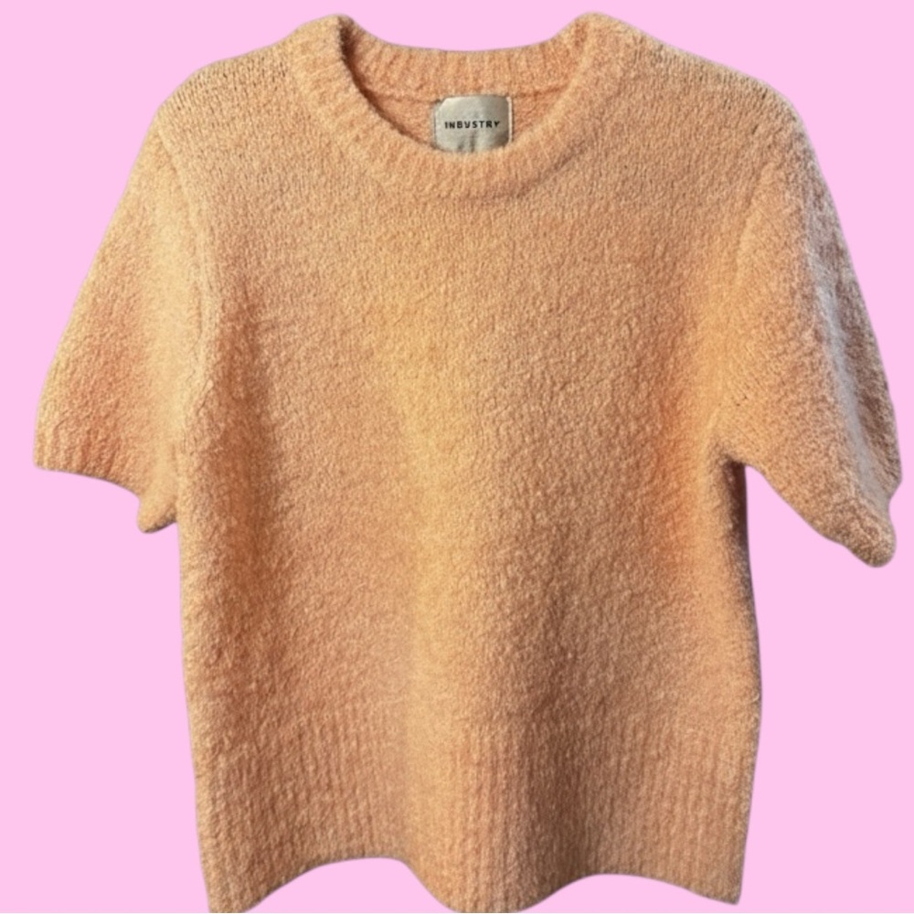 INDUSTRY Wool Blend Peach Fuzzy Sweater